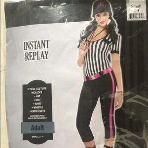 Women’s Instant Replay Referee Costume. Size S 2-4